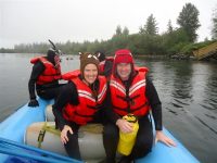 Snorkeling with salmon