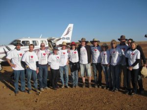 A 40th birthday party with a difference. An air safari from Melbourne descends on Birdsville on race weekend.