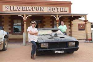 Max Max memories, Silverton, just outside Broken Hill. Pete and Shelley Ross