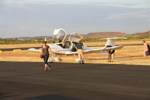 Alison stamped urgent to get to our lovely Red Earth hotel accomm at Mt Isa. Don't worry, Bruce'll tie the plane down.