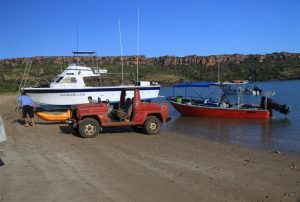 Getting cranked up for a day on the water, visiting remote water-holes, deserted beaches ...