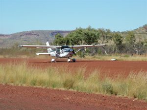 First of our fleet arrives at the airstrip at Karijini