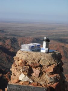 Lamingtons and a cuppa with the best view in the outback. Top of Siller's Lookout.