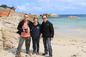 Richard, Shelley and Tom veered off the main path and found The Docks beach between Palana and Killiecrankie on Flinders
