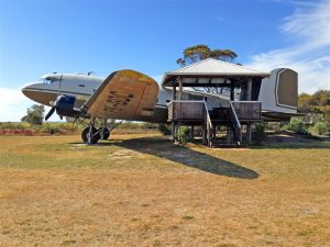 A pilot's dream ... one accommodation option is within the beautifully restored Dakota C-47.