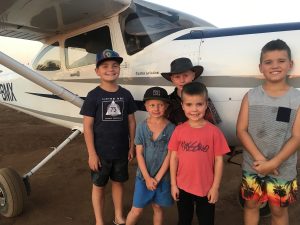 Our aircraft caught the rapt attention of a squad of kids on an outback driving trip.  Look out curtis Aviation ... band of future pilots on its way!