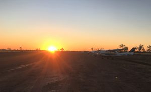 Gotta love an Australian outback sunset on a dirt airstrip.